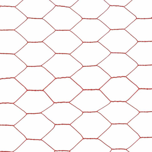 Drahtzaun Stahl mit PVC-Beschichtung 25x1 m Rot