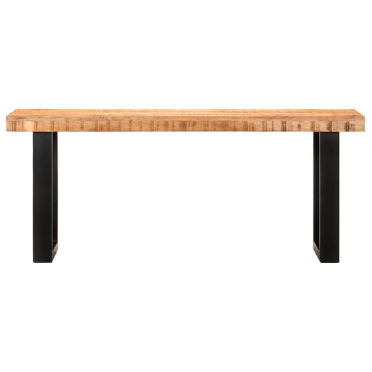 Sitzbank 110 cm Raues Mango-Massivholz und Stahl