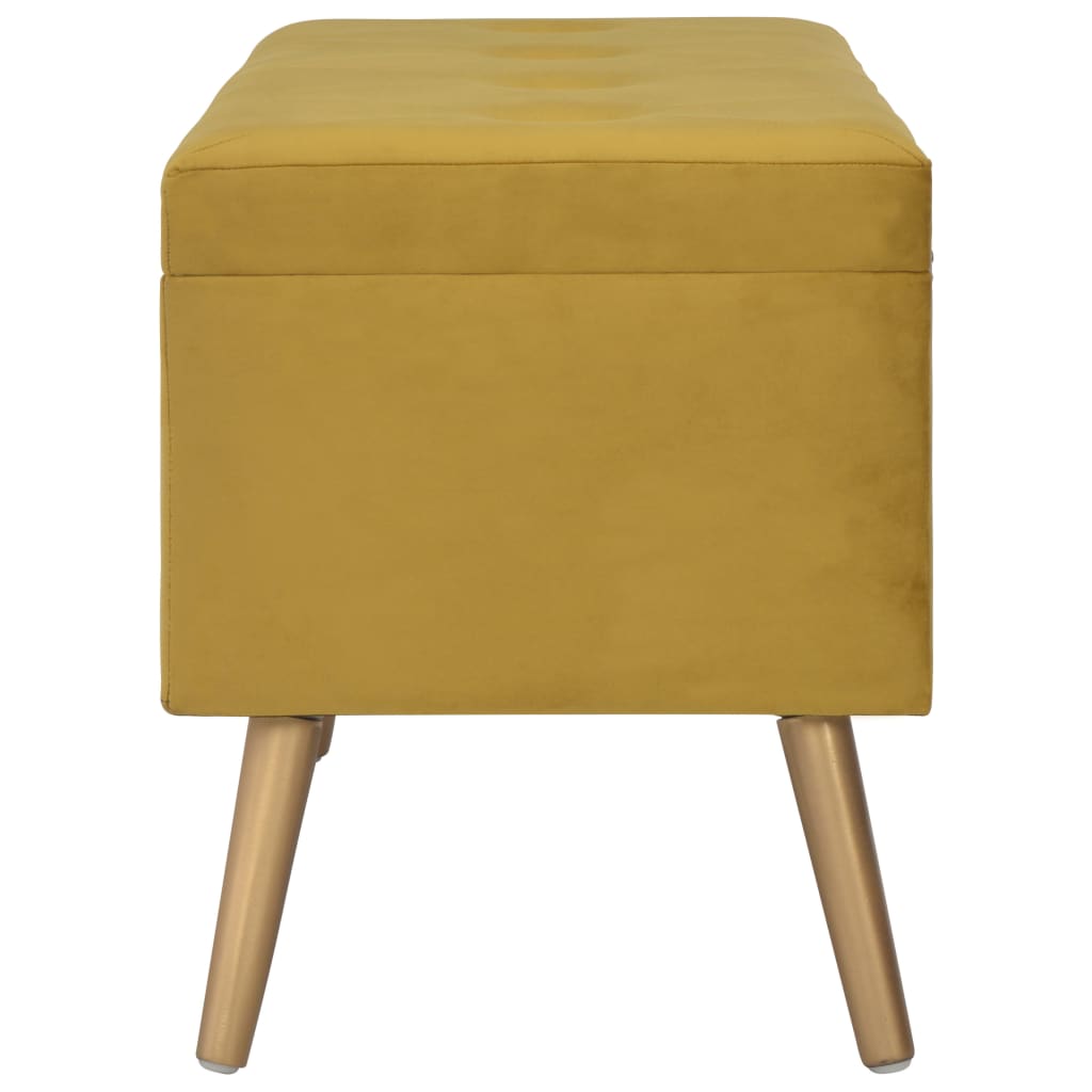 Hocker mit Stauraum 3 Stk. Senfgelb Samt