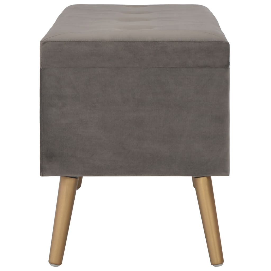 Hocker mit Stauraum 3 Stk. Grau Samt