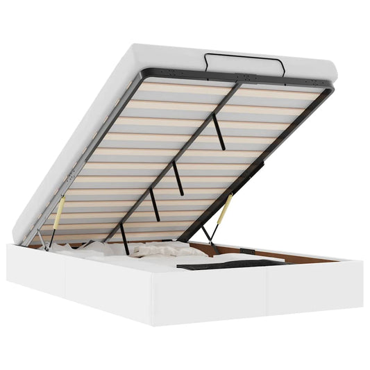 Ottoman-Bett ohne Matratze Weiß 120x200 cm Kunstleder