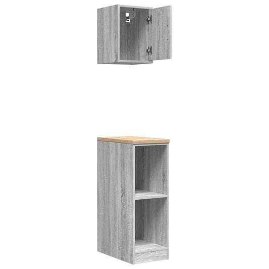 Garagenschränke 2 Stk. Grau Sonoma Holzwerkstoff