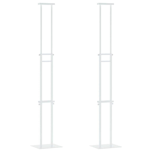 Messestände 2 pcs Weiß 30 x 24 x 208 cm Eisen