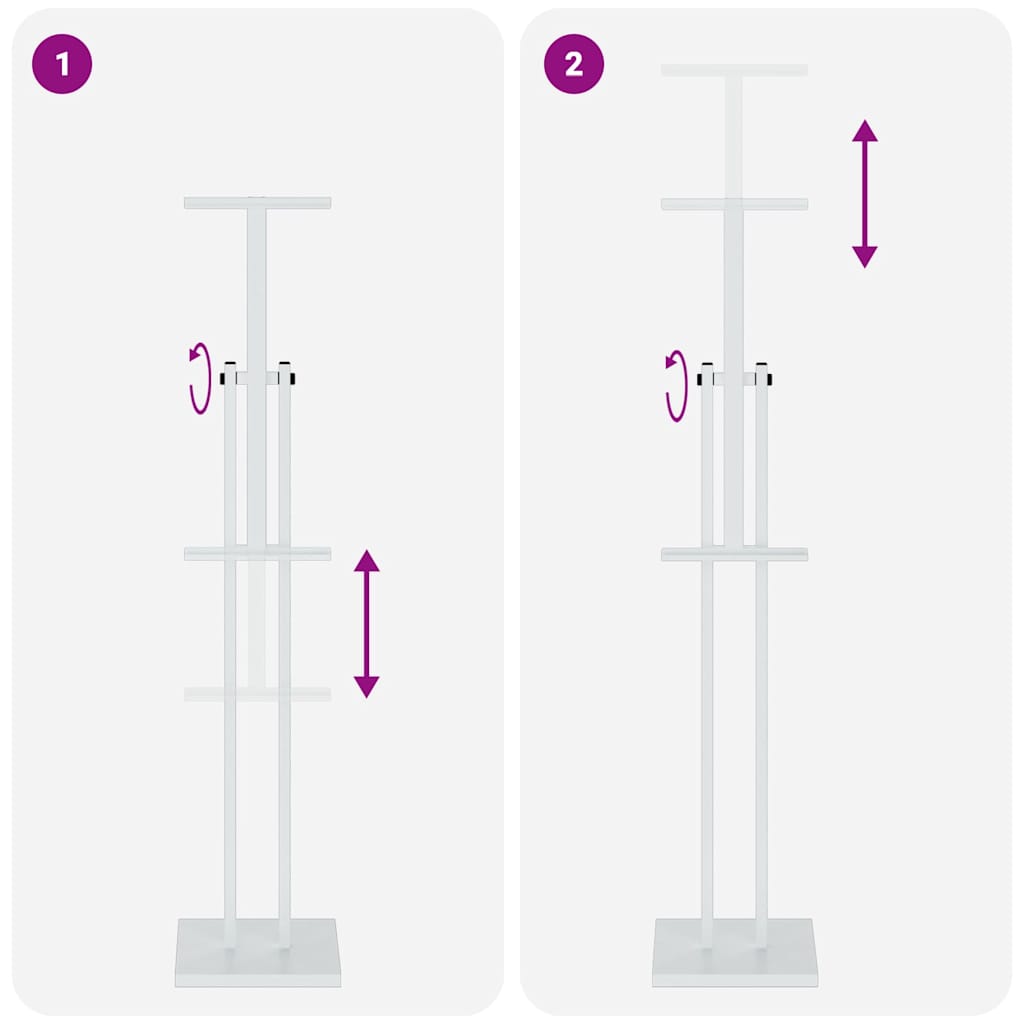 Messestände 2 pcs Weiß 26,5 x 26,5 x 127 cm Stahl