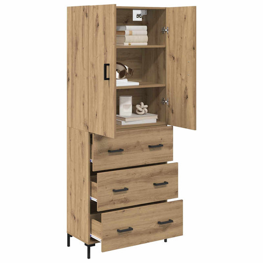 Highboard Artisan-Eiche 69,5 x 34 x 180 cm Holzwerkstoff