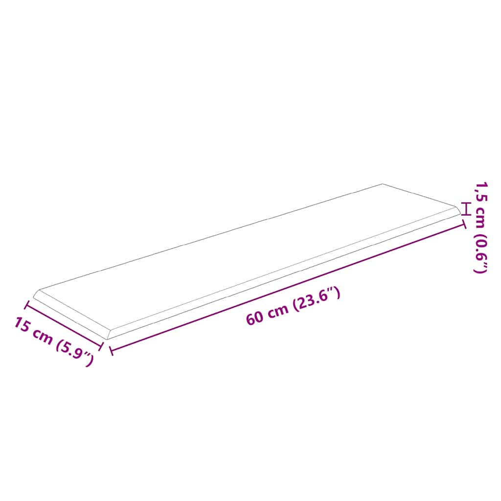Wandpaneele 12 Stk. Schwarz 60x15 cm Stoff 1,08 m²