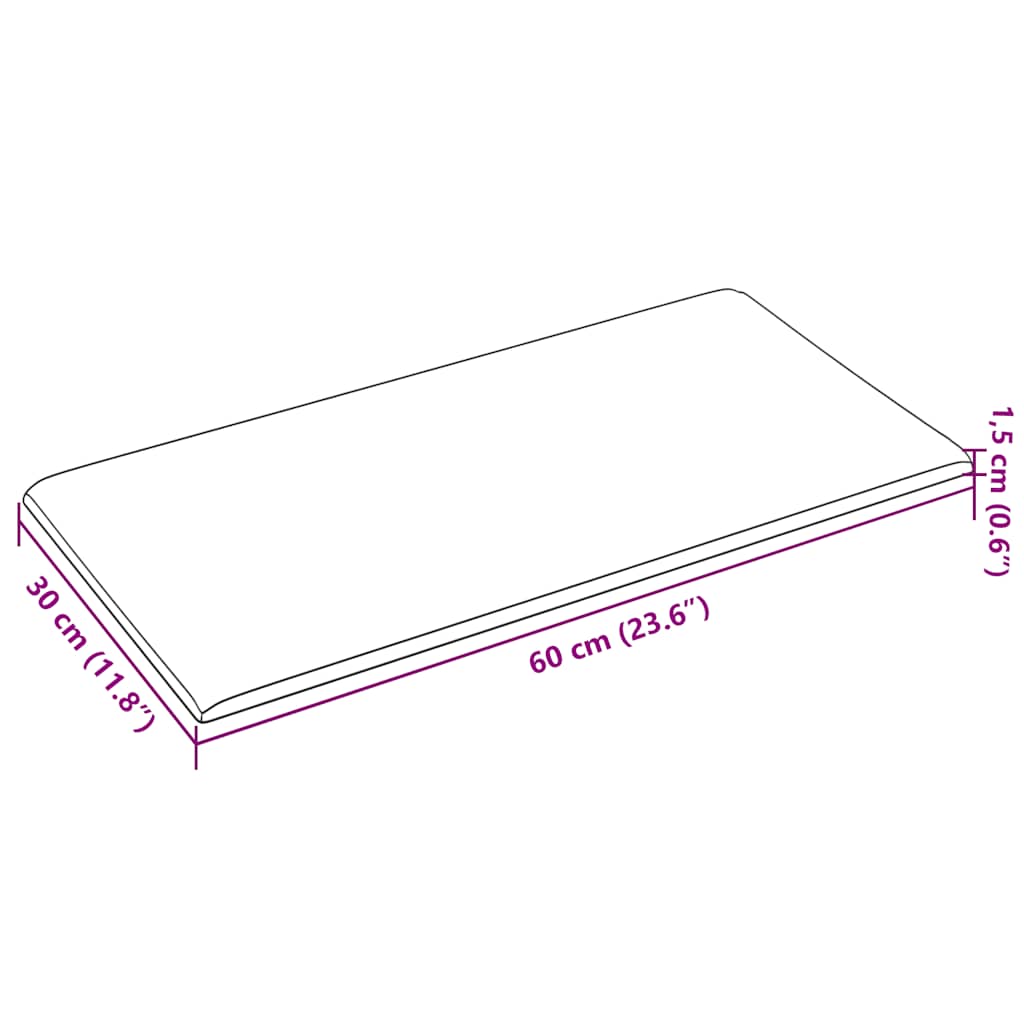 Wandpaneele 12 Stk. Schwarz 60x30 cm Stoff 2,16 m²