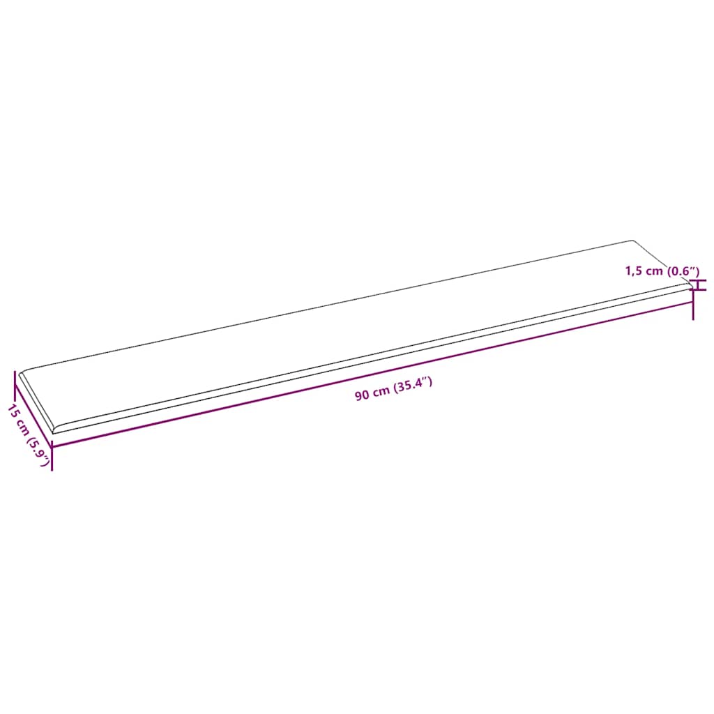 Wandpaneele 12 Stk. Rosa 90x15 cm Samt 1,62 m²