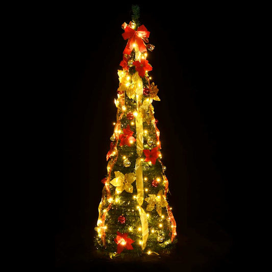 Pop-Up-Weihnachtsbaum Künstlich 100 LEDs Grün 150 cm