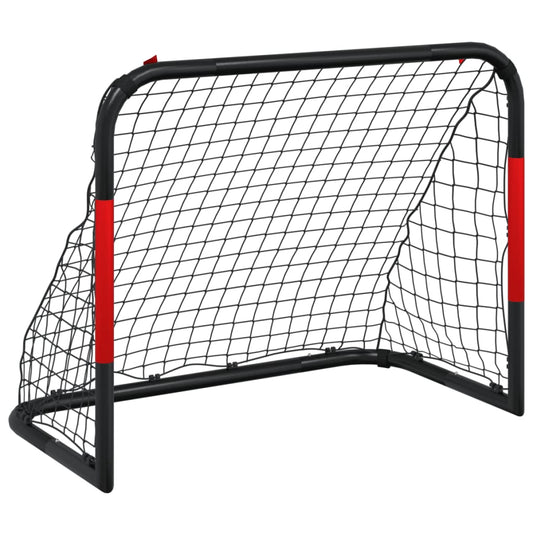 Fußballtor mit Netz Rot und Schwarz 90x48x71 cm Stahl