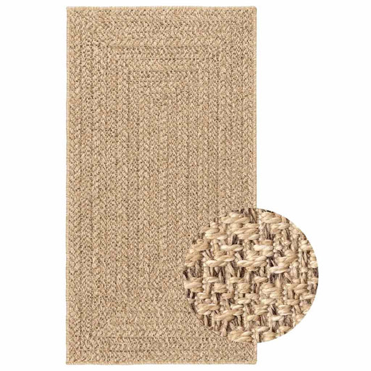 Teppich ZIZUR Beige 80x150 cm Jute-Optik Indoor und Outdoor
