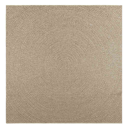 Teppich ZIZUR Beige 200x200 cm Jute-Optik Indoor und Outdoor
