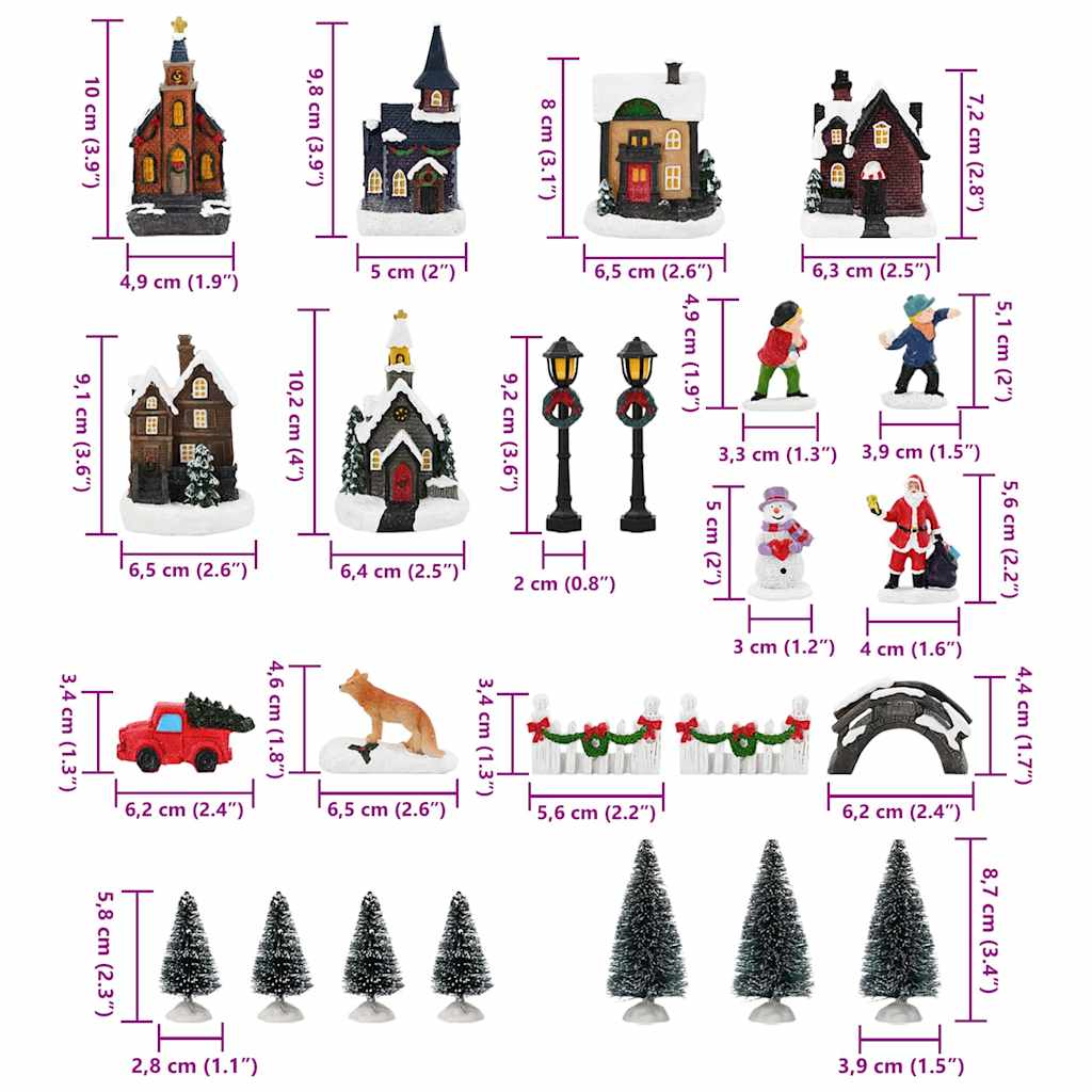 Weihnachtlicher Tischdekoration Mehrfarbig Harz