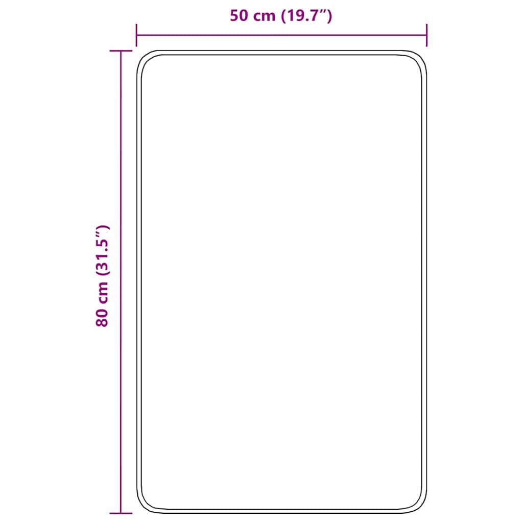 Rutschfeste Badmatte Blau 50 x 80 cm PP
