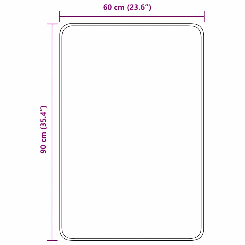 Rutschfeste Badmatte Rot 60 x 90 cm PP