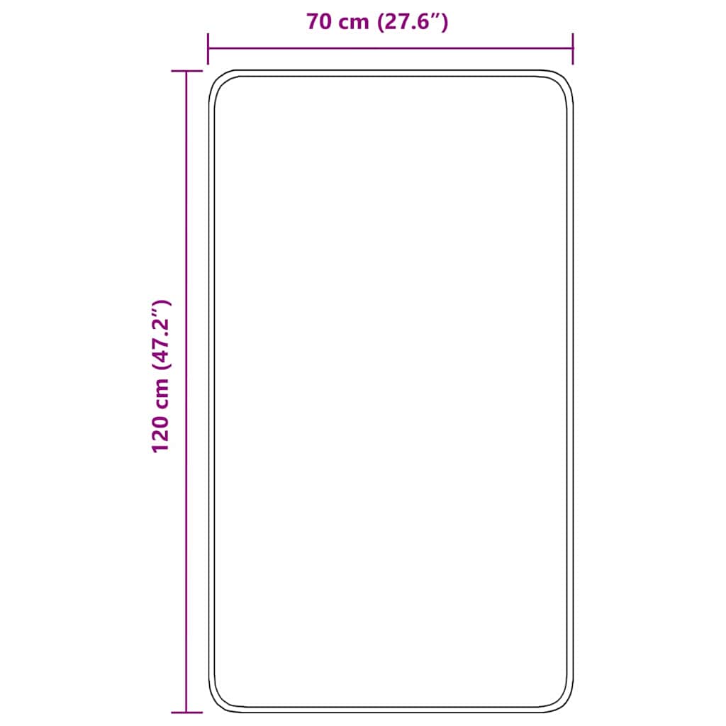 Rutschfeste Badmatte Dunkelgrau 70 x 120 cm PP
