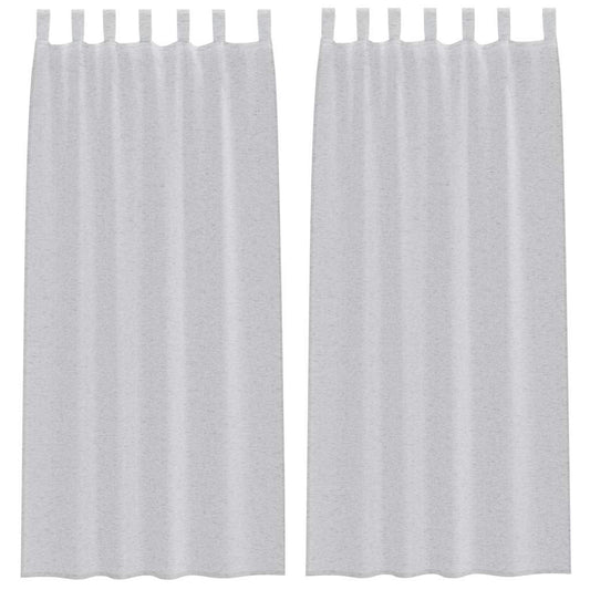 Voile-Vorhang 2 pcs Hellgrau 245 x 140 cm Polyester