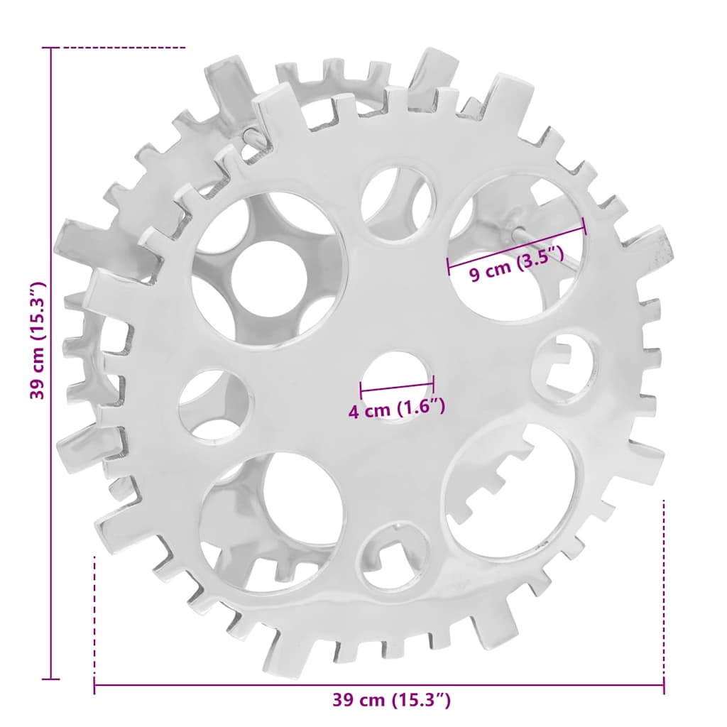 Weinregal Silber 39 x 39 x 14 cm Aluminium