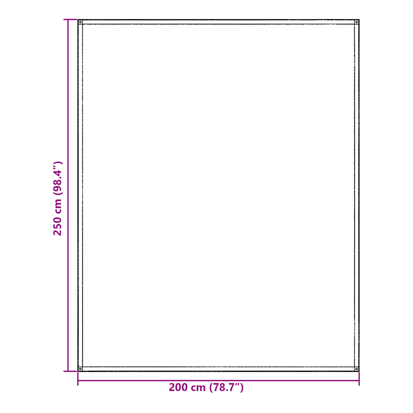 Zeltteppich Blau und Grau 200 x 250 cm Polyethylen