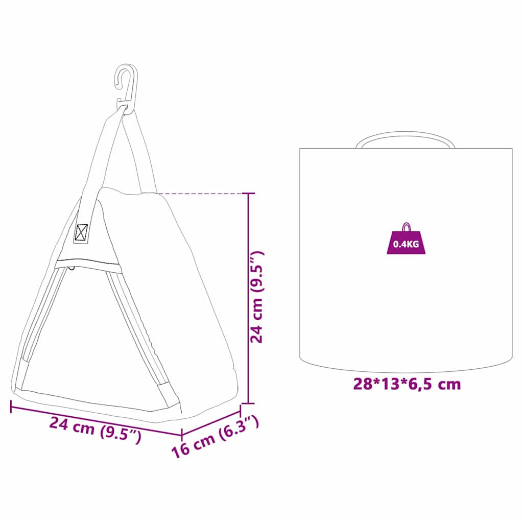 Aufbewahrungstasche 4 pcs Grau und Blau 24 x 16 x 24 cm Oxford