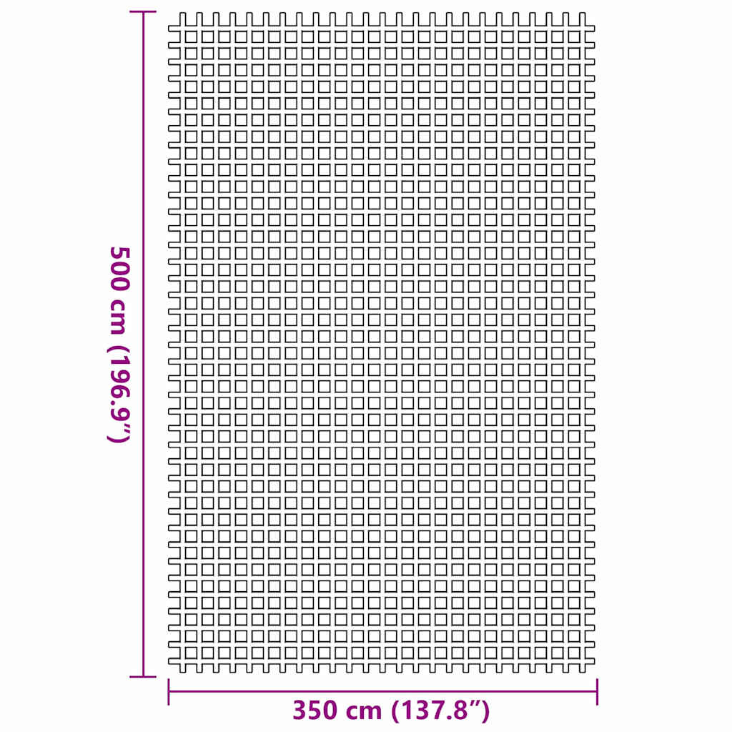 Zeltteppich Blau 500 x 350 cm Polyester