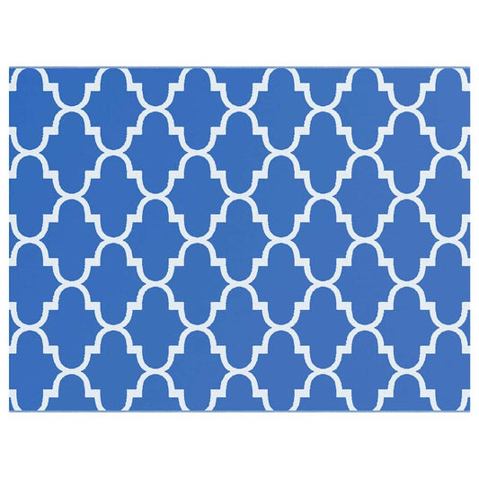 Outdoor-Teppich ARAKIL Blau und Weiß 400 x 300 cm