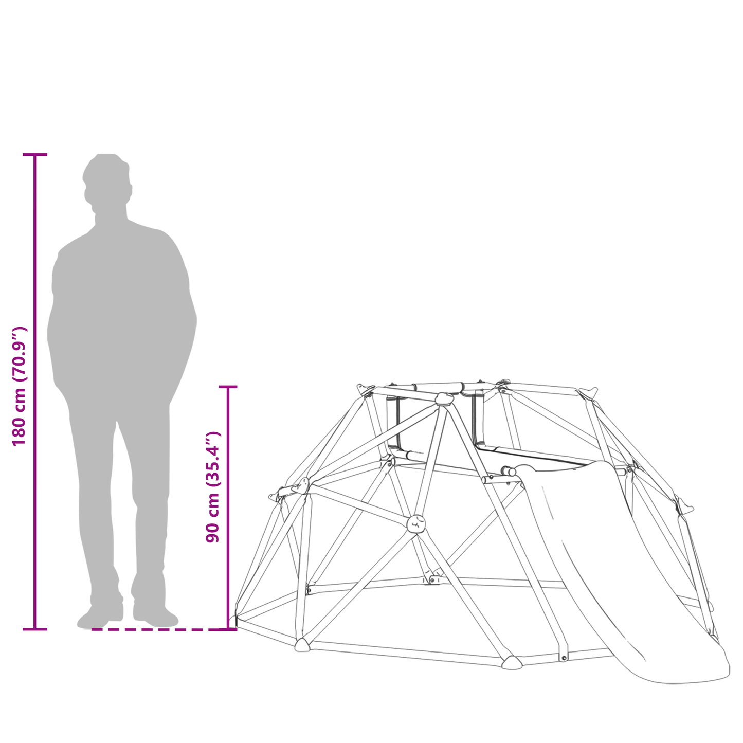 Kletter Dome Blau Stahl