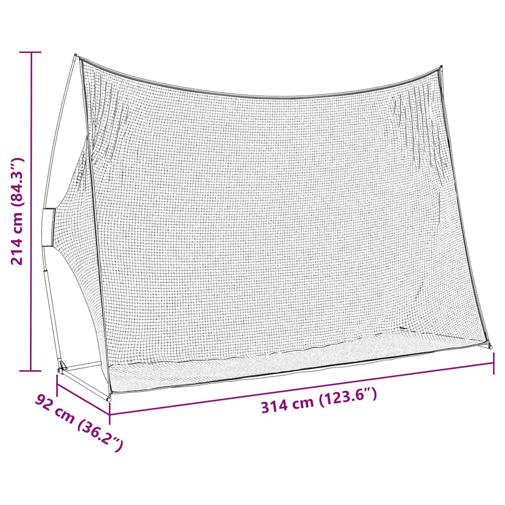 Golf Trainingshilfe Schwarz 314 x 92 x 214 cm Polyester