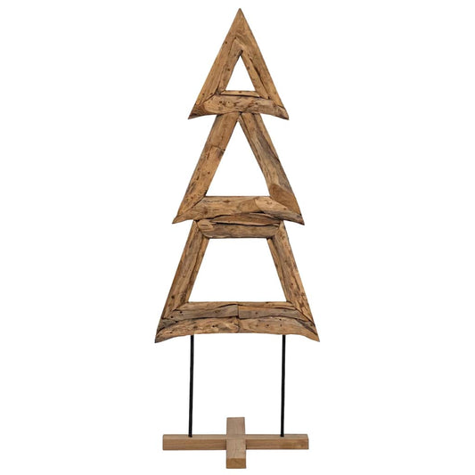 Weihnachtsbaum mit Ständer Braun 90 cm Massivholz Teak