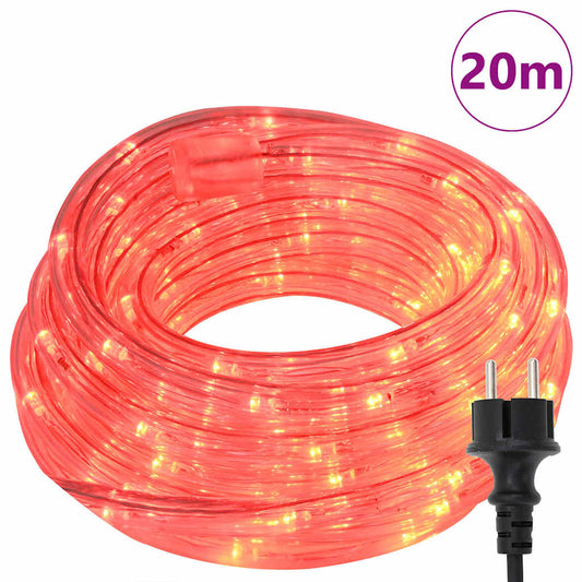 Lichtseil mit 480 LEDs Rot 20 m PVC