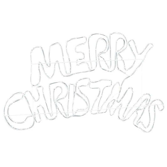 Weihnachtsschild mit 240 LEDs Mehrfarbig 100 x 50 cm PVC