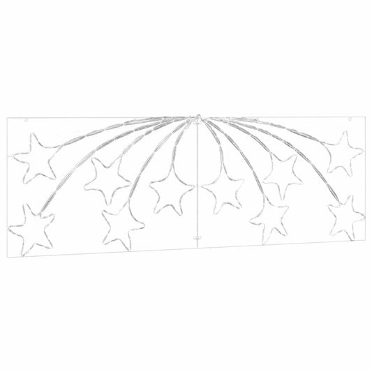 Weihnachtsstern mit 432 LEDs Mehrfarbig 180 x 57 cm PVC
