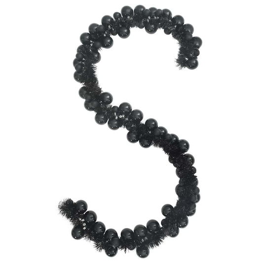 Weihnachtskugelgirlande Schwarz 186 cm Polystyrol