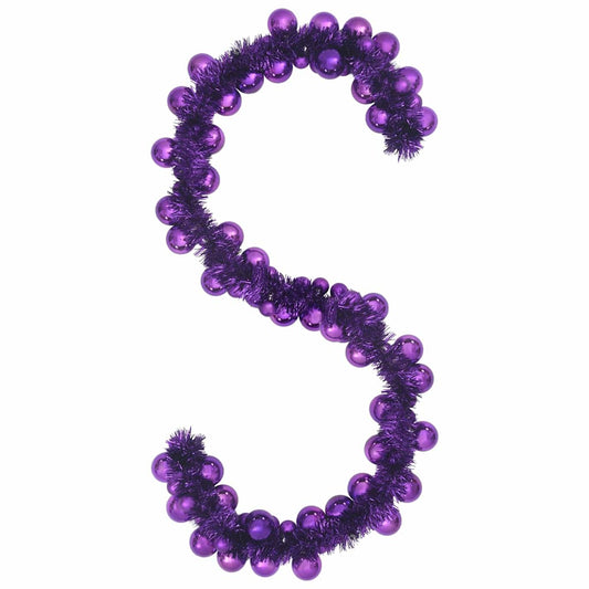 Weihnachtskugelgirlande Lila 186 cm Polystyrol