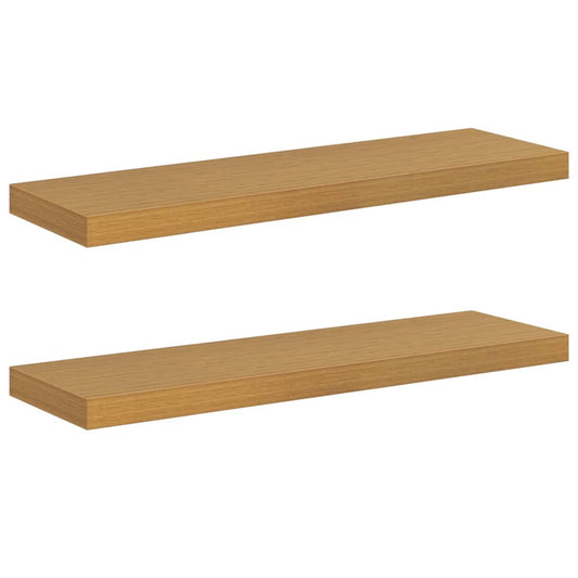Wandregal 2 pcs Beige 90 x 23,5 x 4 cm Holzwerkstoff