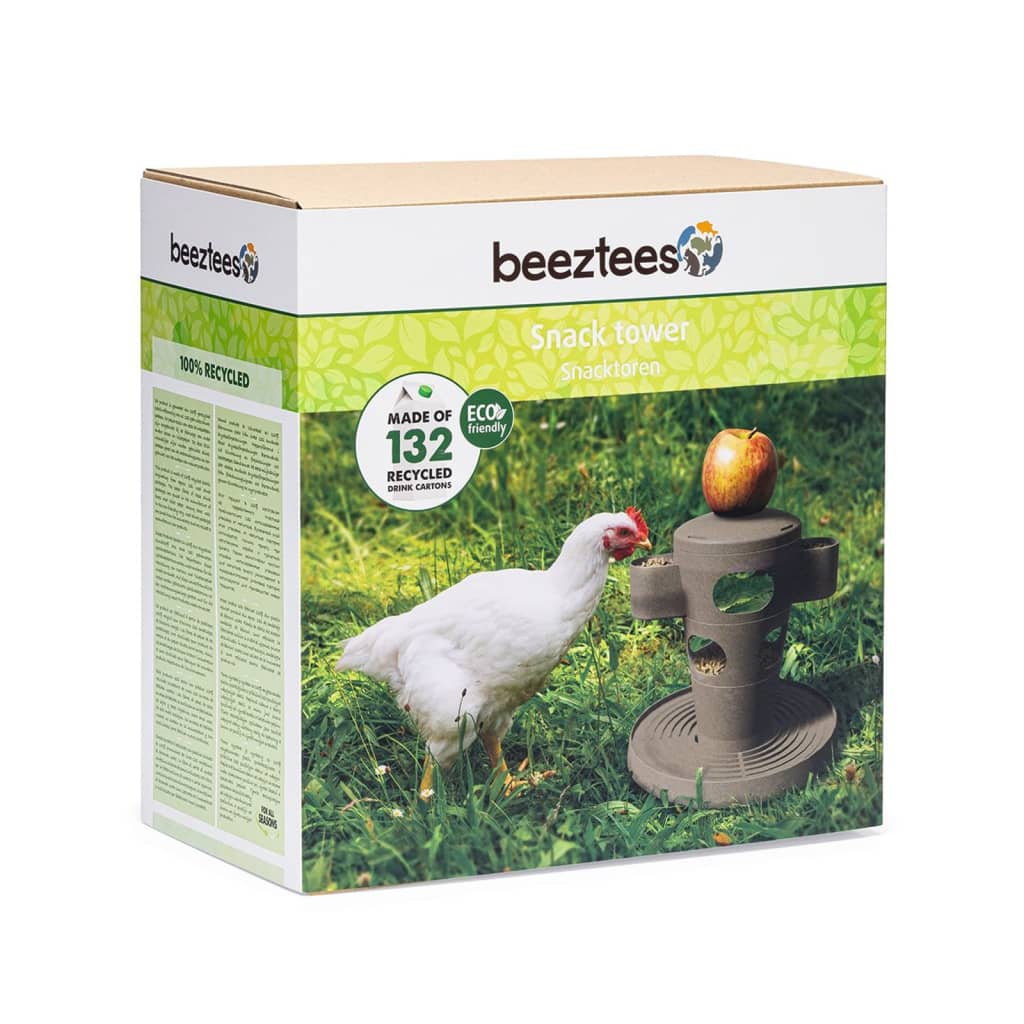 Beeztees Hühner Snack-Turm 30x30x32,5 cm Grau