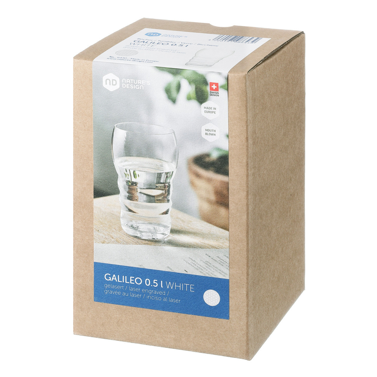 Trinkglas Galileo White 0.5L