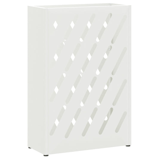 Sonnenschirmhalter mit Speicher Weiß 28 x 12 x 41 cm Stahl