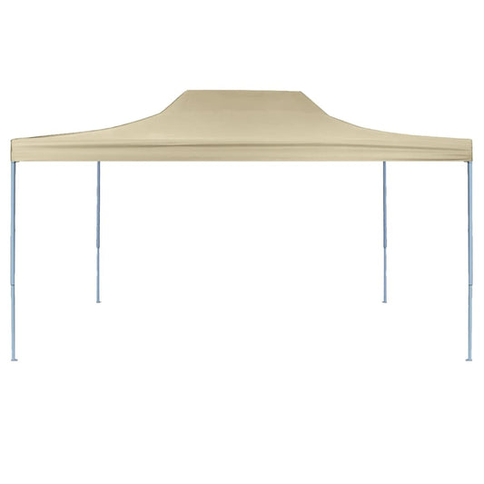 Profi-Partyzelt Faltbar 3×4 m Stahl Creme