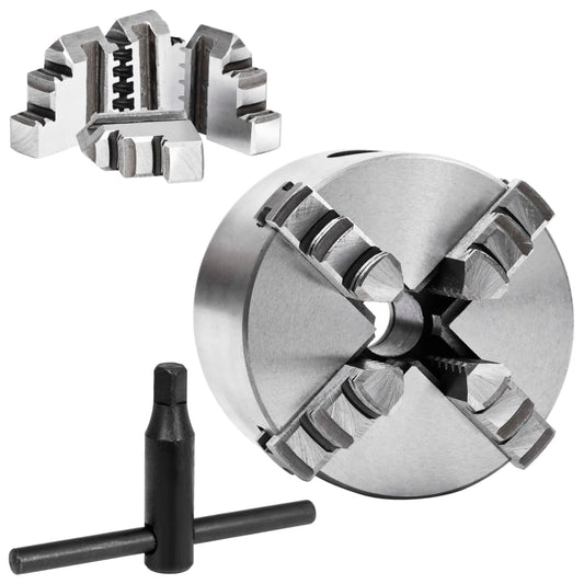 4-Backen-Drehfutter Selbstzentrierend 80 mm Stahl