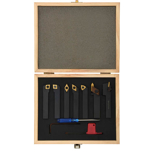 12-tlg. Drehmeißel-Set mit Wendeplatten 12x12 mm 80 mm