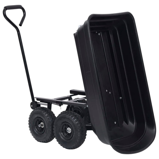 Garten-Kippwagen 300 kg 75 L Schwarz