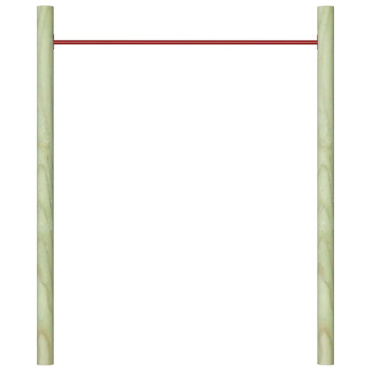 Turnstange 125 cm Stahl Rot