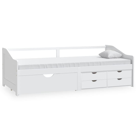 Tagesbett 3-Sitzer mit Schubladen Weiß Kiefernholz 90x200 cm