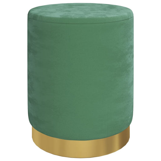 Runder Aufbewahrungshocker Hellblau Samt 31 x 37 cm