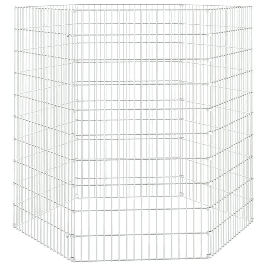 Freilaufgehege 6-teilig 54x100 cm Verzinktes Eisen