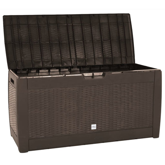 Gartentruhe Braun 119x48x60 cm Polypropylen