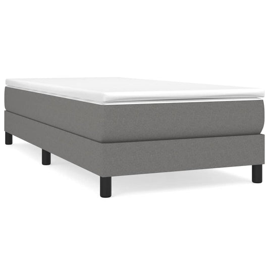 Boxspringbettgestell Dunkelgrau 90x190 cm Stoff