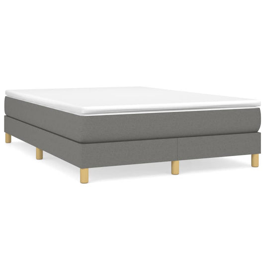 Boxspringbettgestell Dunkelgrau 140x190 cm Stoff