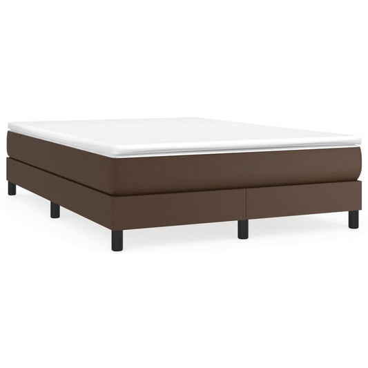 Boxspringbettgestell Braun 140x200 cm Kunstleder